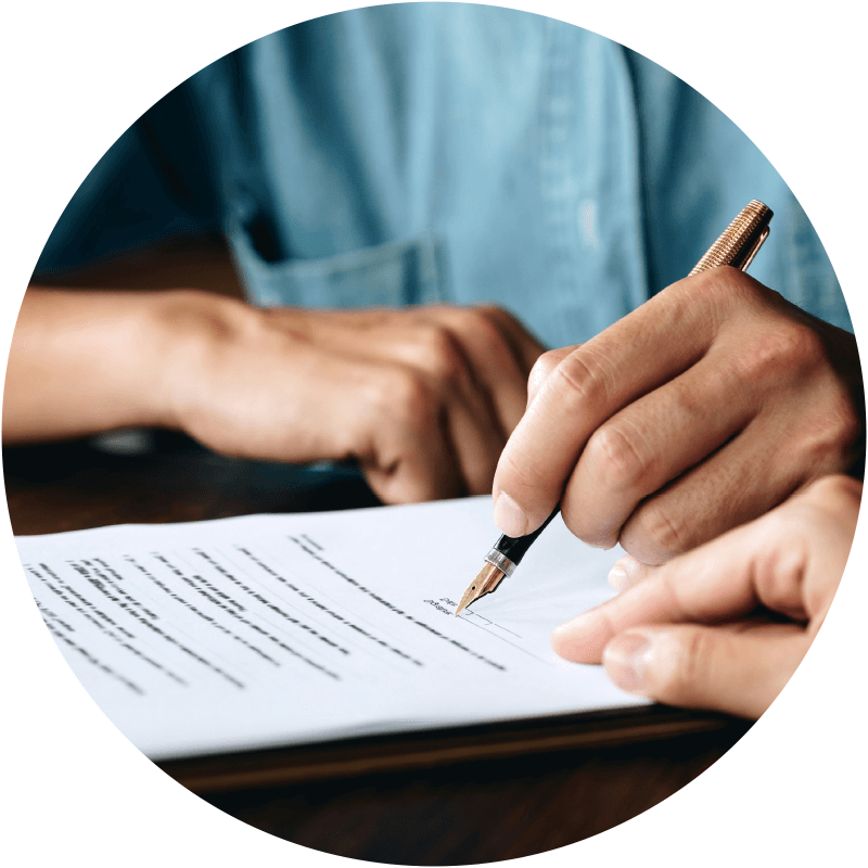 Pen writing on paper